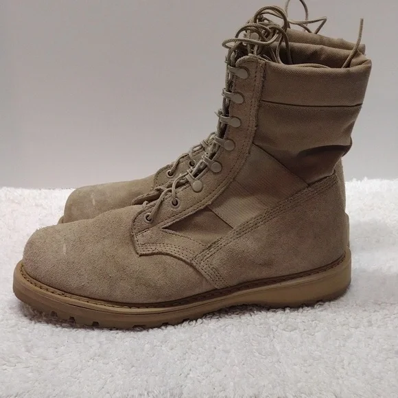 Men's Rocky Tan Military Hot Weather Army Combat Boots Size 11.5W - Picture 3 of 15